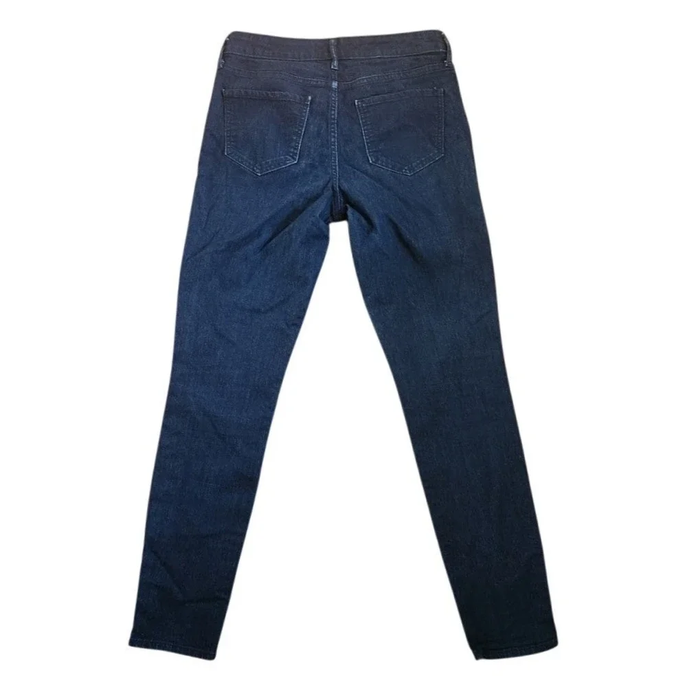 Old Navy Super Skinny Jeans Women's 8 Long Dark Indigo Mid Rise Stretch‎ 118